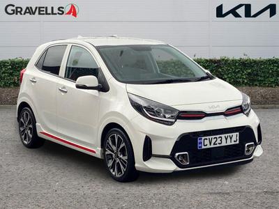 Used 2023 Kia PICANTO 1.0 T-GDi GT-Line S Hatchback 5dr Petrol Manual Euro 6 (s/s) (99 bhp) CLEAR WHITE at Gravells