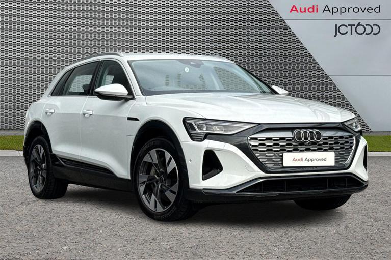 Used 2024 Audi Q8 e-tron 50 Sport SUV 5dr Electric Auto quattro 95kWh (11kW Charger) (340 ps) White at JCT600