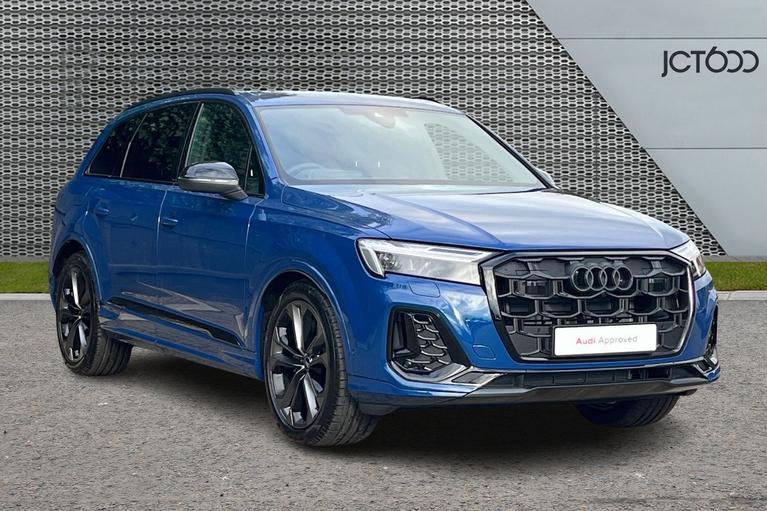 Used 2024 Audi Q7 3.0 TDI V6 50 Black Edition SUV 5dr Diesel Tiptronic quattro Euro 6 (s/s) (286 ps) Ascari blue, metallic at JCT600