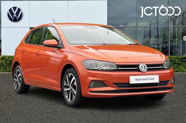 Used 2018 VOLKSWAGEN Polo SE 1.0 TSI 95PS 5-speed Manual Energetic Orange at JCT600