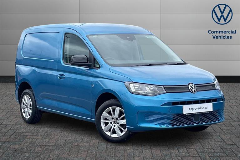 Used 2022 VOLKSWAGEN Caddy C20 Commerce Pro Manual SWB Euro 6 102ps *SAT NAV*AIR CON*HEATED SCREEN* Costa Azul Blue at JCT600