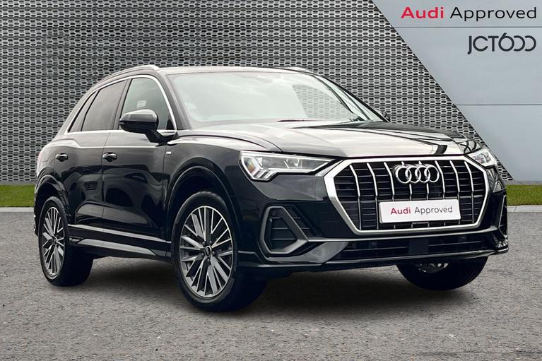 Used 2022 AUDI Q3 S line 35 TFSI 150 PS S tronic Mythos black, metallic at JCT600