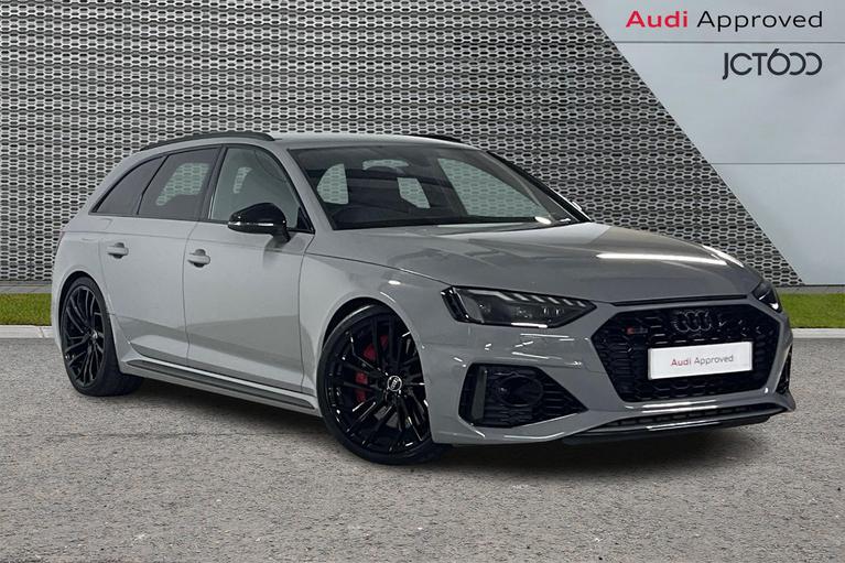 Used 2021 AUDI Rs4 Avant 2.9 TFSI V6 Carbon Black Estate 5dr Petrol Tiptronic quattro Euro 6 (s/s) (450 ps) Grey at JCT600