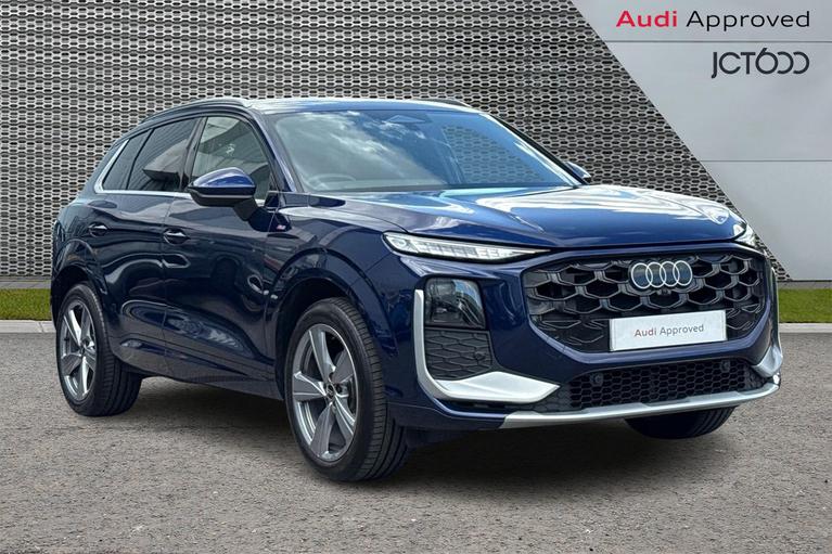 Used 2026 AUDI Q3 SUV S line TFSI 150 PS S tronic (Sound and Vision Pack) Navarra Blue at JCT600