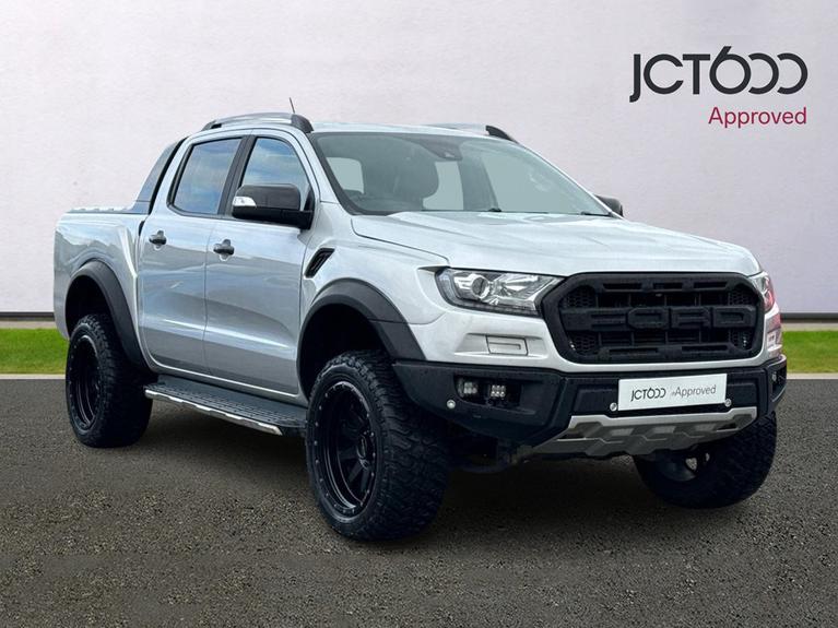 Used 2019 FORD Ranger 3.2 TDCi Wildtrak Pickup Double Cab 4dr Diesel Auto 4WD Euro 6 (s/s) (200 ps) Silver at JCT600