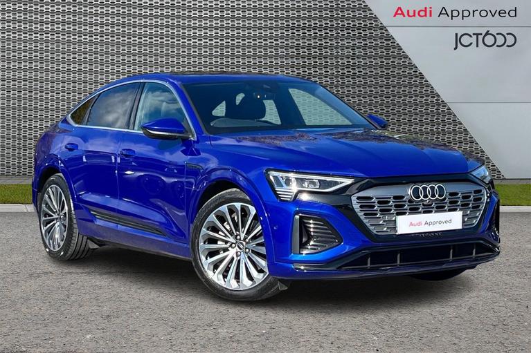 Used 2024 Audi Q8 e-tron 55 S line Sportback 5dr Electric Auto quattro 114kWh (11kW Charger) (408 ps) Blue at JCT600