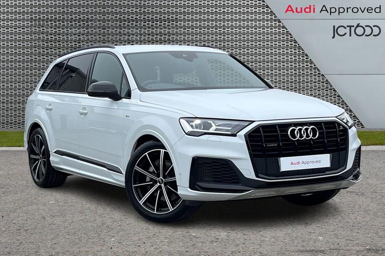 Used 2022 Audi Q7 3.0 TFSI V6 55 Black Edition SUV 5dr Petrol Tiptronic quattro Euro 6 (s/s) (340 ps) White at JCT600