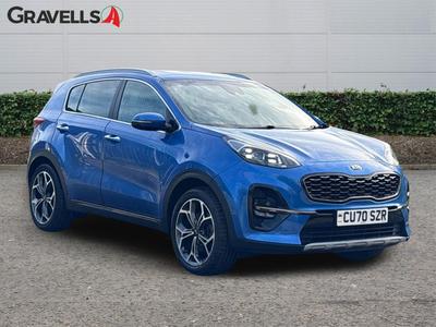 Used 2020 Kia SPORTAGE 1.6 T-GDi GT-Line SUV 5dr Petrol Manual Euro 6 (s/s) (174 bhp) Blue at Gravells