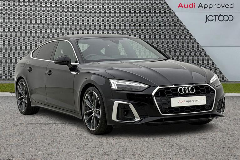 Used 2023 AUDI A5 2.0 TDI 35 S line Sportback 5dr Diesel S Tronic Euro 6 (s/s) (163 ps) Black at JCT600