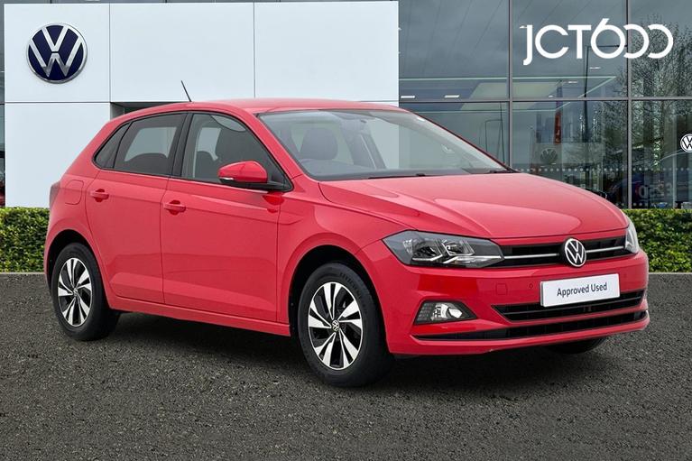 Used 2021 VOLKSWAGEN Polo 1.0 TSI Match Hatchback 5dr Petrol Manual Euro 6 (s/s) (95 ps) Flash Red at JCT600