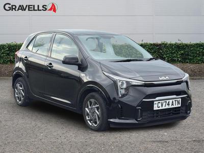 Used 2024 Kia PICANTO 1.0 2 Hatchback 5dr Petrol Manual Euro 6 (s/s) (62 bhp) midnight black at Gravells