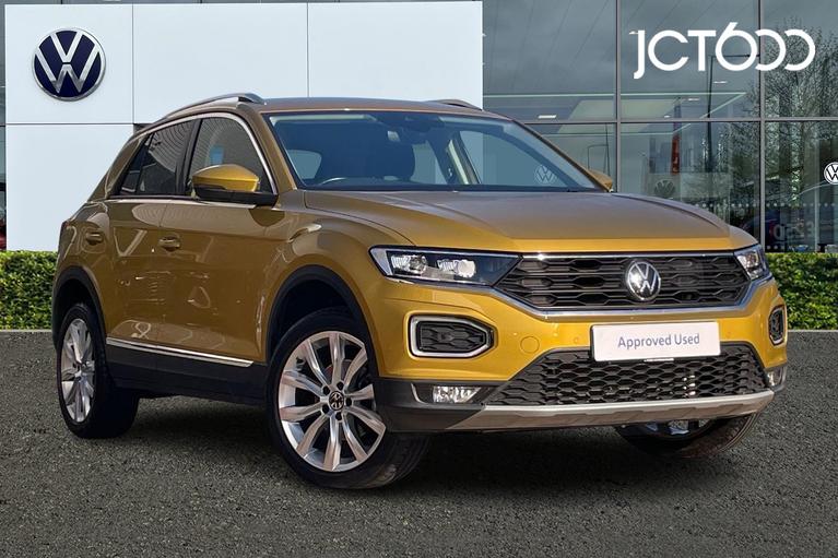 Used 2021 Volkswagen T-Roc 1.5 TSI GPF EVO SEL SUV 5dr Petrol DSG Euro 6 (s/s) (150 ps) Yellow at JCT600