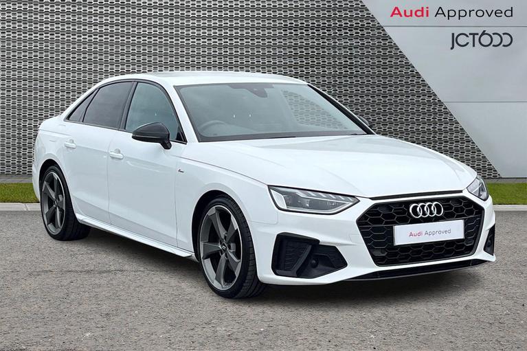 Used 2020 Audi A4 2.0 TFSI 35 Black Edition Saloon 4dr Petrol S Tronic Euro 6 (s/s) (150 ps) White at JCT600