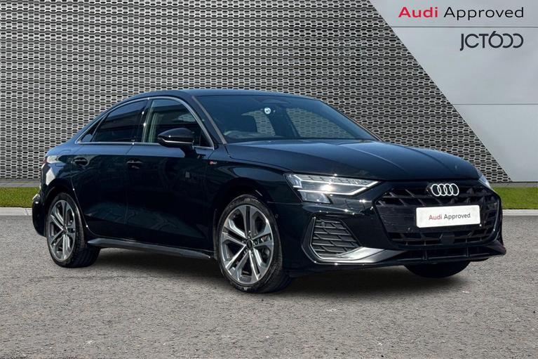 Used 2026 AUDI A3 1.5 TFSI 35 S line Saloon 4dr Petrol S Tronic Euro 6 (s/s) (150 ps) Black at JCT600