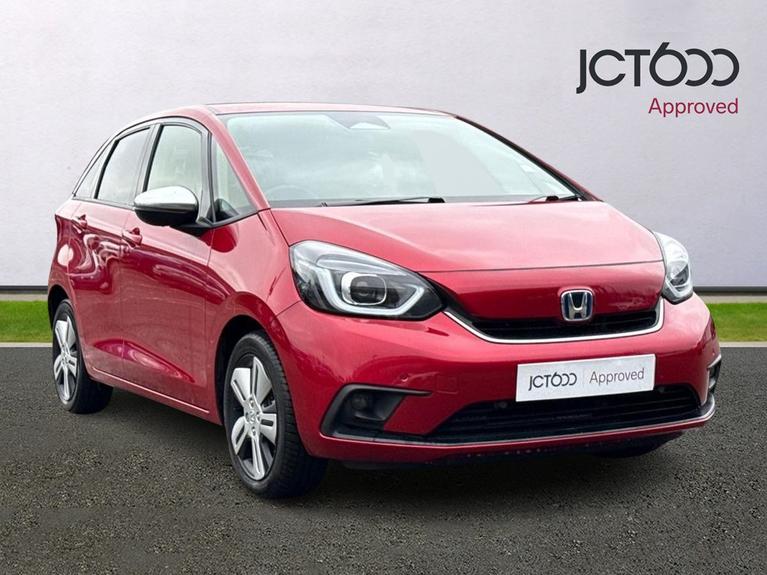 Used 2022 HONDA Jazz 1.5 h i-MMD EX Hatchback 5dr Petrol Hybrid eCVT Euro 6 (s/s) (109 ps) Red at JCT600
