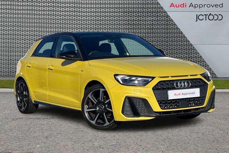 Used 2023 Audi A1 Sportback Black Edition 30 TFSI 110 PS 6-speed 5 Door Python Yellow Mythos Black at JCT600