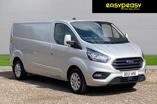 Used 2021 FORD TRANSIT CUSTOM  300 L2  FWD 2.0 EcoBlue 130ps Low Roof Limited Moondust Silver at easypeasy