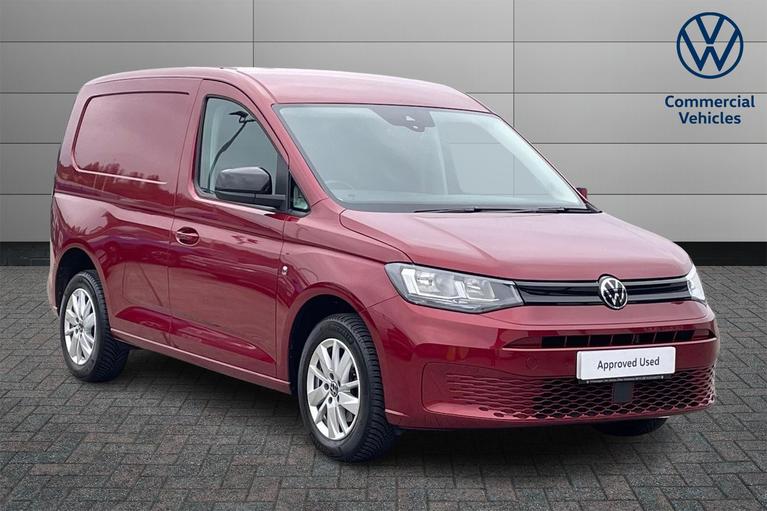 Used 2023 VOLKSWAGEN Caddy C20 Commerce Pro Manual SWB Euro 6 102ps *SAT NAV*HEATED WINDSCREEN* Fortana Red at JCT600