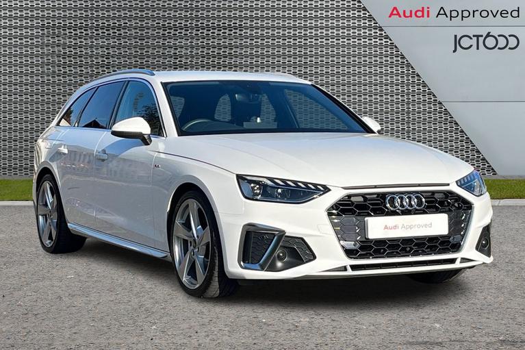 Used 2023 Audi A4 Avant 2.0 TDI 35 S line Estate 5dr Diesel S Tronic Euro 6 (s/s) (163 ps) White at JCT600