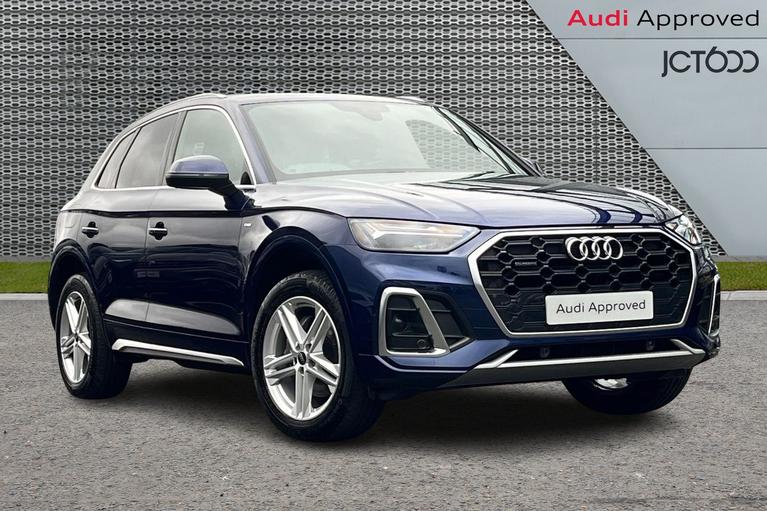 Used 2023 AUDI Q5 2.0 TDI 40 S line SUV 5dr Diesel S Tronic quattro Euro 6 (s/s) (204 ps) Blue at JCT600