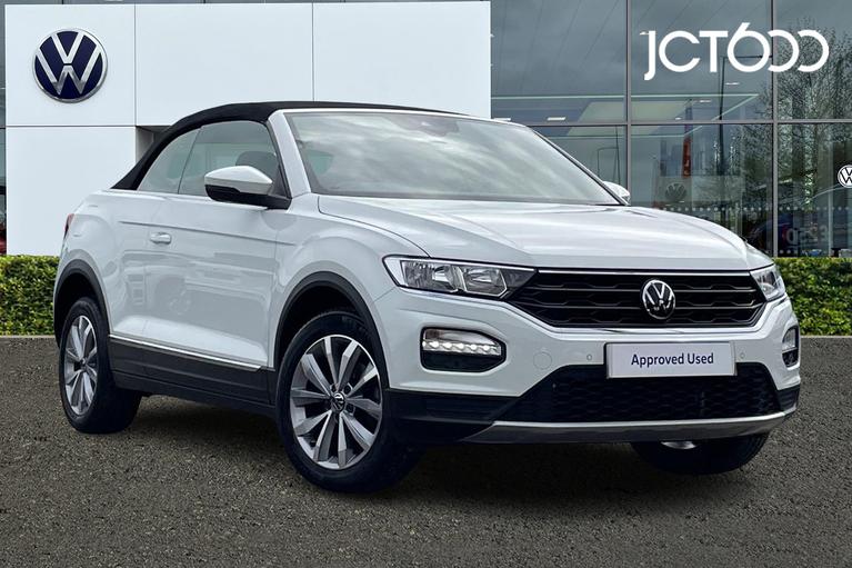 Used 2021 Volkswagen T-Roc 1.5 TSI EVO Design Cabriolet 2dr Petrol DSG Euro 6 (s/s) (150 ps) White at JCT600