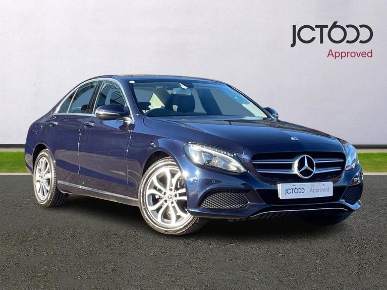 Used 2017 MERCEDES-BENZ C Class 2.0 C200 Sport (Premium) Saloon 4dr Petrol G-Tronic+ 4MATIC Euro 6 (s/s) (184 ps) Blue at JCT600