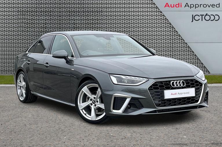 Used 2024 AUDI A4 2.0 TFSI 35 S line Saloon 4dr Petrol S Tronic Euro 6 (s/s) (150 ps) Daytona grey, pearl effect at JCT600