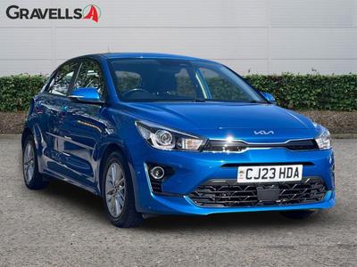 Used 2023 Kia RIO 1.2 2 Hatchback 5dr Petrol Manual Euro 6 (s/s) (83 bhp) Blue at Gravells