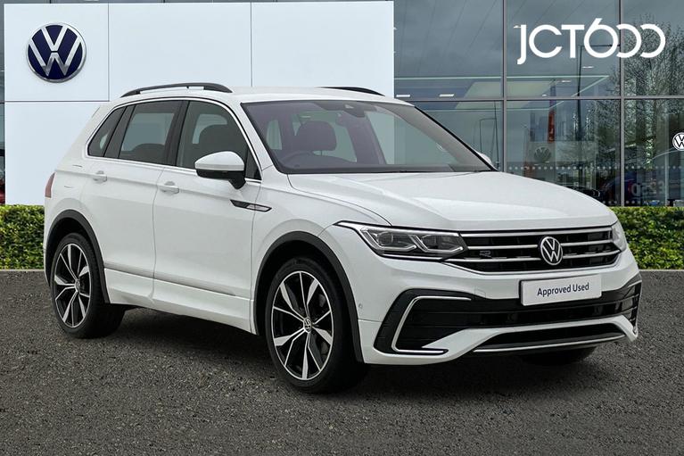 Used 2022 VOLKSWAGEN Tiguan 1.5 TSI R-Line SUV 5dr Petrol DSG Euro 6 (s/s) (150 ps) White at JCT600