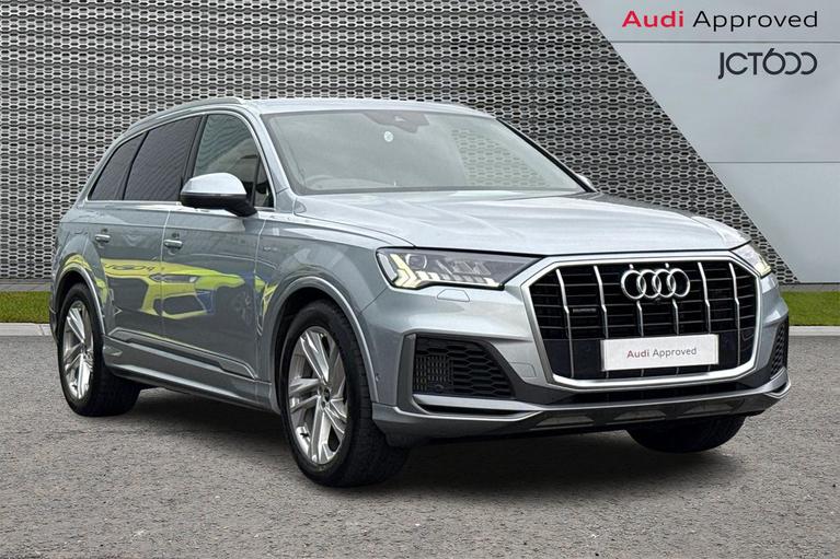 Used 2023 AUDI Q7 S line 55 TFSI quattro 340 PS tiptronic (Comfort and Sound Pack) Satellite Silver at JCT600