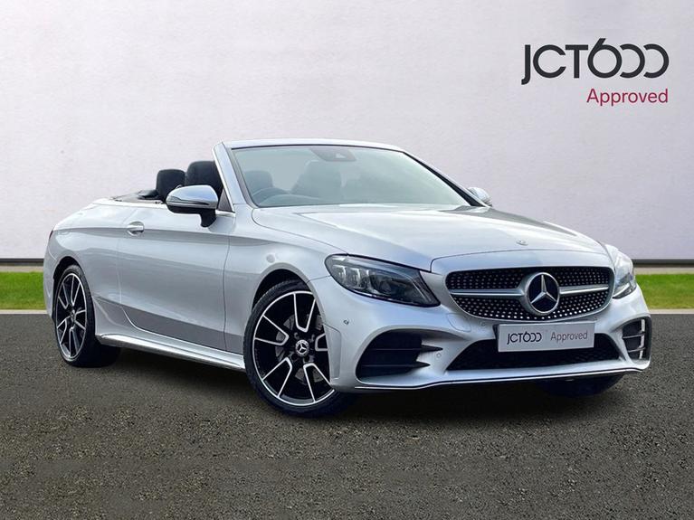 Used 2021 MERCEDES-BENZ C Class 2.0 C220d AMG Line (Premium) Cabriolet 2dr Diesel G-Tronic+ Euro 6 (s/s) (194 ps) Silver at JCT600