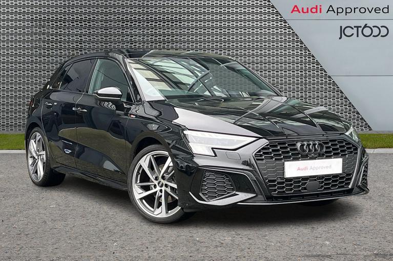 Used 2023 AUDI A3 1.5 TFSI 35 Black Edition Sportback 5dr Petrol S Tronic Euro 6 (s/s) (150 ps) Black at JCT600