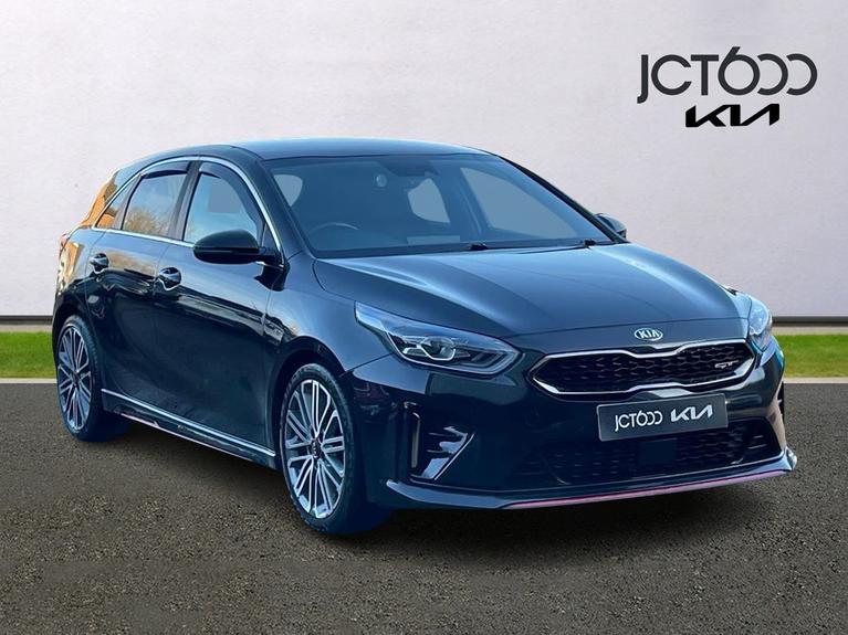 Used 2020 KIA Ceed 1.6 T-GDi GT Hatchback 5dr Petrol Manual Euro 6 (s/s) (201 bhp) Black at JCT600