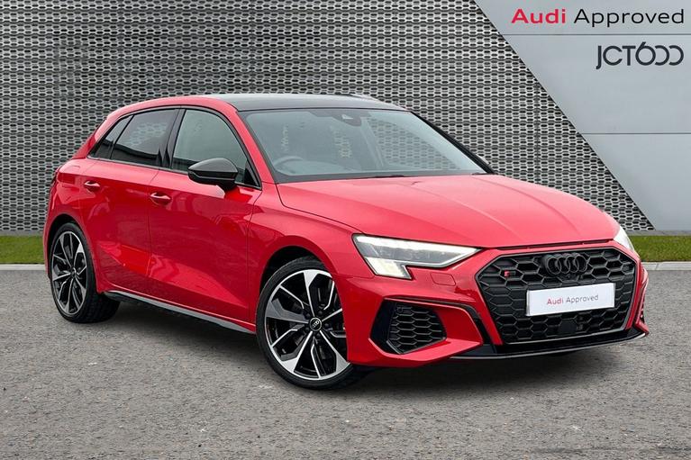 Used 2023 AUDI S3 2.0 TFSI Vorsprung Sportback 5dr Petrol S Tronic quattro Euro 6 (s/s) (310 ps) Red at JCT600