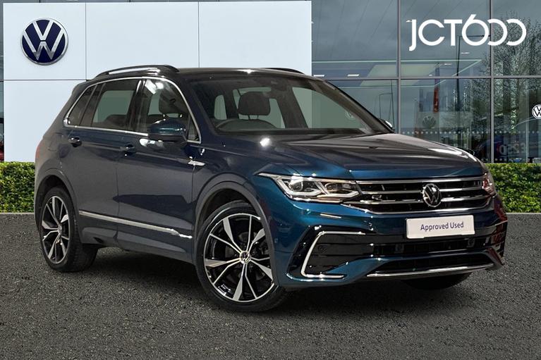 Used 2021 VOLKSWAGEN Tiguan R-Line 1.5 TSI 150PS 7-Speed DSG 5 Door Nightshade Blue at JCT600