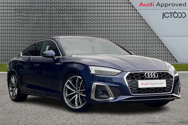 Used 2023 Audi A5 2.0 TDI 35 S line Sportback 5dr Diesel S Tronic Euro 6 (s/s) (163 ps) Blue at JCT600