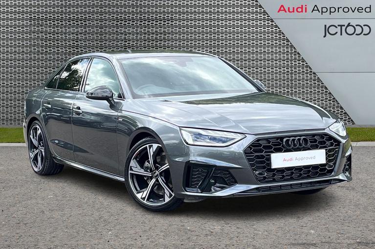 Used 2024 AUDI A4 2.0 TFSI 35 Black Edition Saloon 4dr Petrol S Tronic Euro 6 (s/s) (150 ps) Grey at JCT600