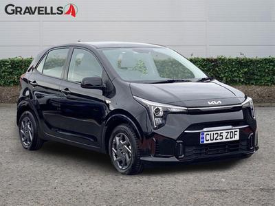 Used 2025 Kia PICANTO 1.0 2 Hatchback 5dr Petrol AMT Euro 6 (s/s) (62 bhp) MIDNIGHT BLACK at Gravells