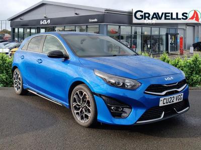 Used 2022 Kia CEED 1.5 T-GDi GT-Line Hatchback 5dr Petrol Manual Euro 6 (s/s) (158 bhp) Blue at Gravells