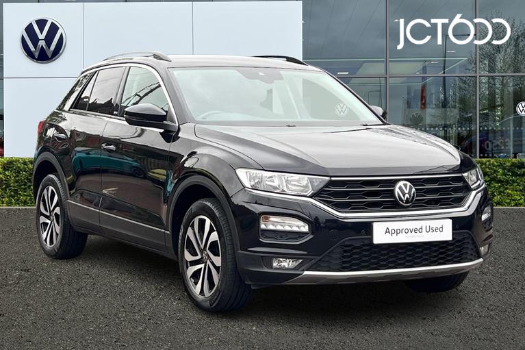 Used 2021 VOLKSWAGEN T-Roc 1.5 TSI EVO Active SUV 5dr Petrol Manual Euro 6 (s/s) (150 ps) Black at JCT600