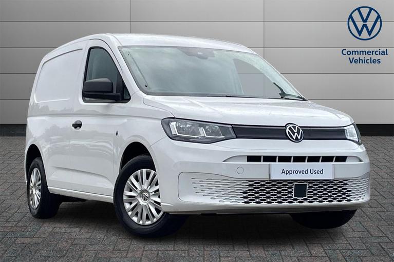 Used 2022 VOLKSWAGEN Caddy C20 Cargo Commerce Plus SWB 102 PS 2.0 TDI 6sp Manual Panel Van Candy White at JCT600