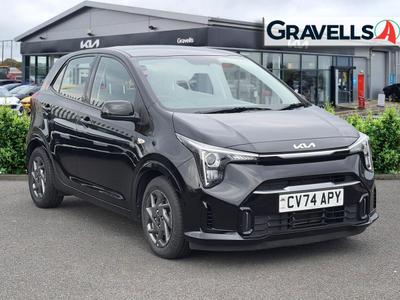 Used 2024 Kia PICANTO 1.0 2 Hatchback 5dr Petrol Manual Euro 6 (s/s) (62 bhp) midnight black at Gravells