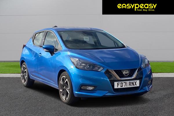 Used 2022 Nissan MICRA 1.0 IG-T 92 Acenta 5dr Power Blue Metallic at easypeasy