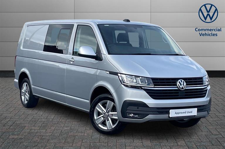 Used 2022 Volkswagen Transporter T32 Highline Kombi Manual LWB Euro 6 150ps *REAR BARN DOORS*APP CONNECT*AIR CON* Reflex Silver at JCT600