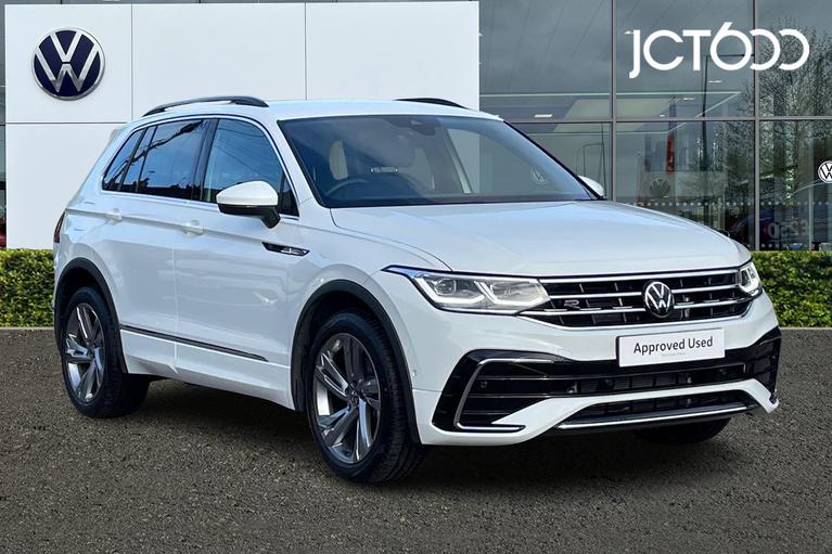 Used 2024 VOLKSWAGEN Tiguan 1.5 TSI R-Line Edition SUV 5dr Petrol DSG Euro 6 (s/s) (150 ps) White at JCT600