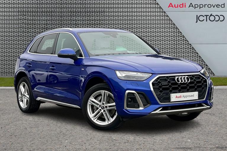 Used 2023 AUDI Q5 2.0 TDI 40 S line SUV 5dr Diesel S Tronic quattro Euro 6 (s/s) (204 ps) Blue at JCT600