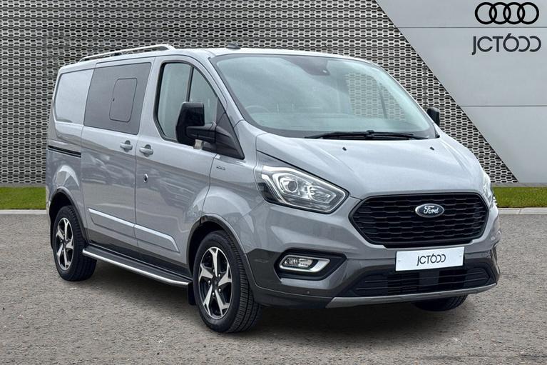 Used 2023 FORD Transit Custom 2.0 320 EcoBlue Active Crew Van Double Cab 5dr Diesel Auto L1 H1 Euro 6 (170 ps) Grey at JCT600