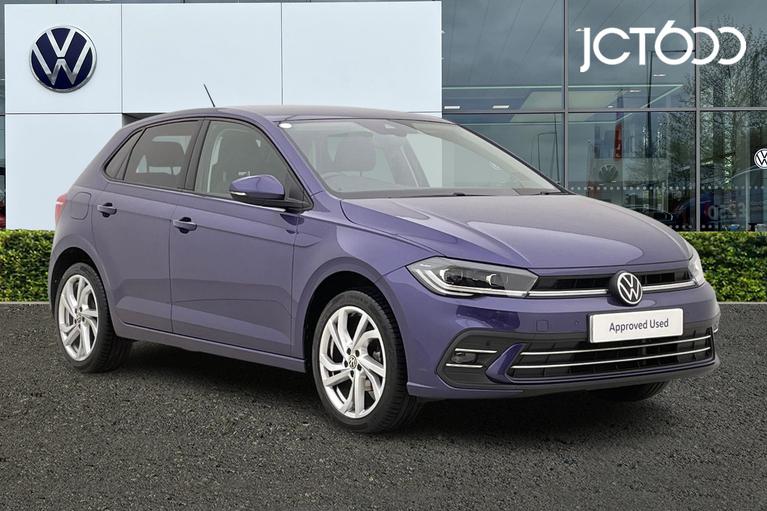 Used 2022 VOLKSWAGEN Polo 1.0 TSI Style Hatchback 5dr Petrol Manual Euro 6 (s/s) (95 ps) Purple at JCT600