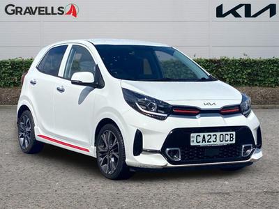 Used 2023 Kia PICANTO 1.0 T-GDi GT-Line S Hatchback 5dr Petrol Manual Euro 6 (s/s) (99 bhp) clear white at Gravells