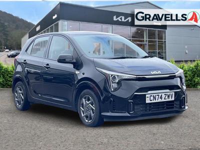 Used 2024 Kia PICANTO 1.0 2 Hatchback 5dr Petrol Manual Euro 6 (s/s) (62 bhp) Black at Gravells